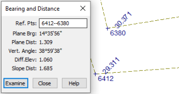 Examine Bearing & Distance