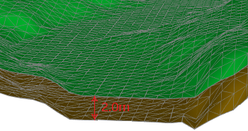 Terrain Model by Approximate Offset